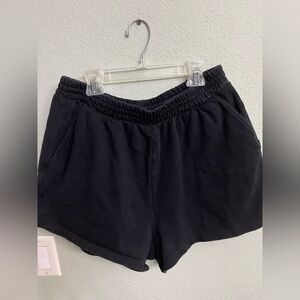 Extra high waisted black shorts